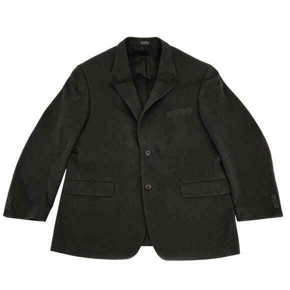 Pronto Uomo Men’s 100% Cashmere Sport Coat 44R Dark Gray Blazer Jacket READ! - Picture 1 of 12